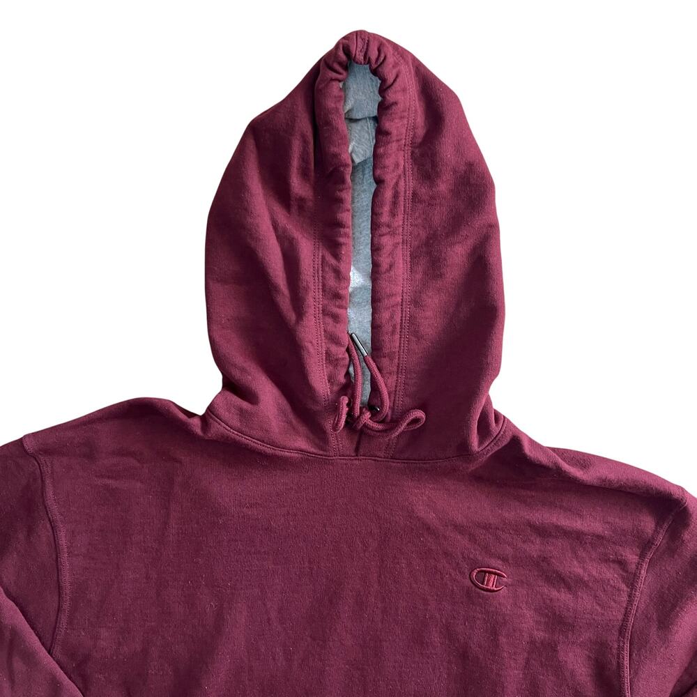 Champion Reverse Weave Hoodie Burgundy Men’s Large Pullover - Picture 4 of 12